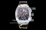 KV Factory Richard Mille RM 011 Black Kite Replica Watch Camouflage Rubber Strap